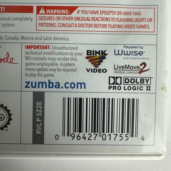 Zumba Fitness 2 Nintendo Wii 2011 Dance Party Fitness Game Complete w/ Belt - Picture 4 of 7